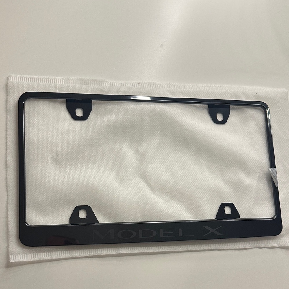 Black Model X License Plate Frame